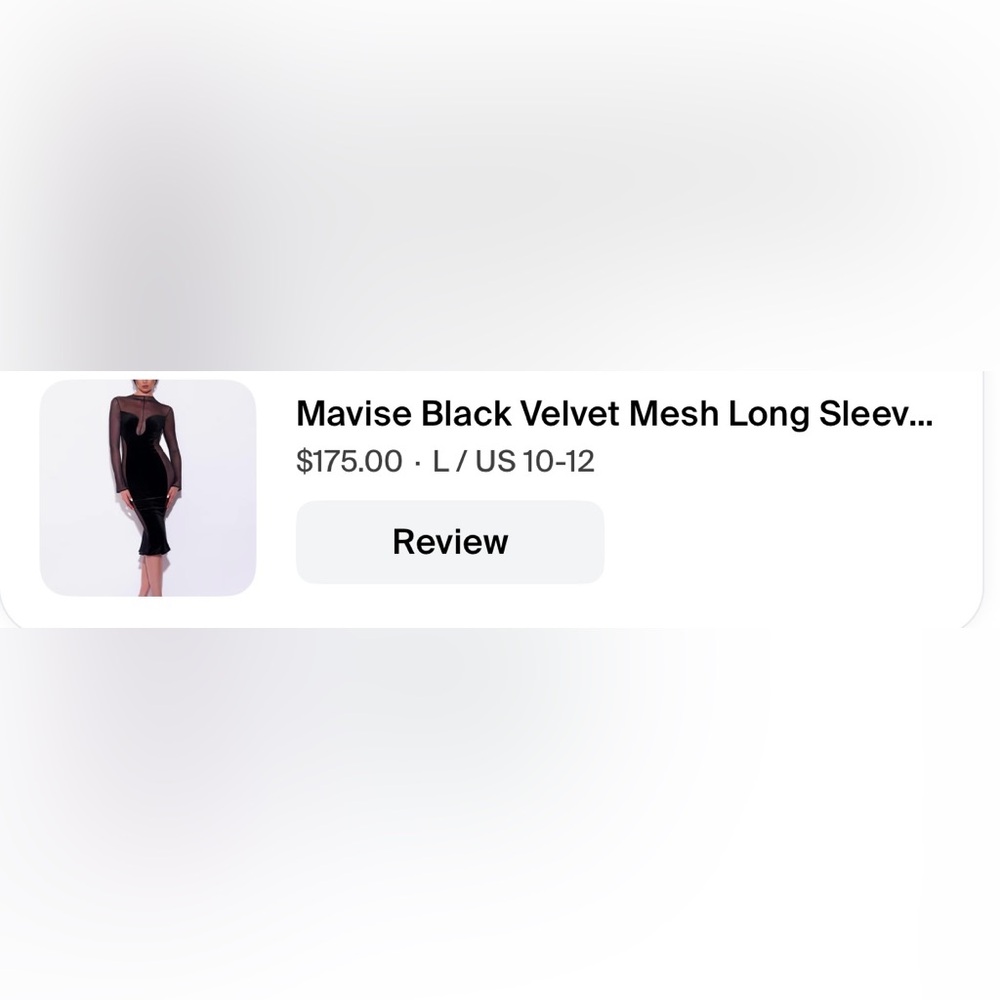 Miss Circle Mavise Black Velvet Mesh Long Sleeve Dress